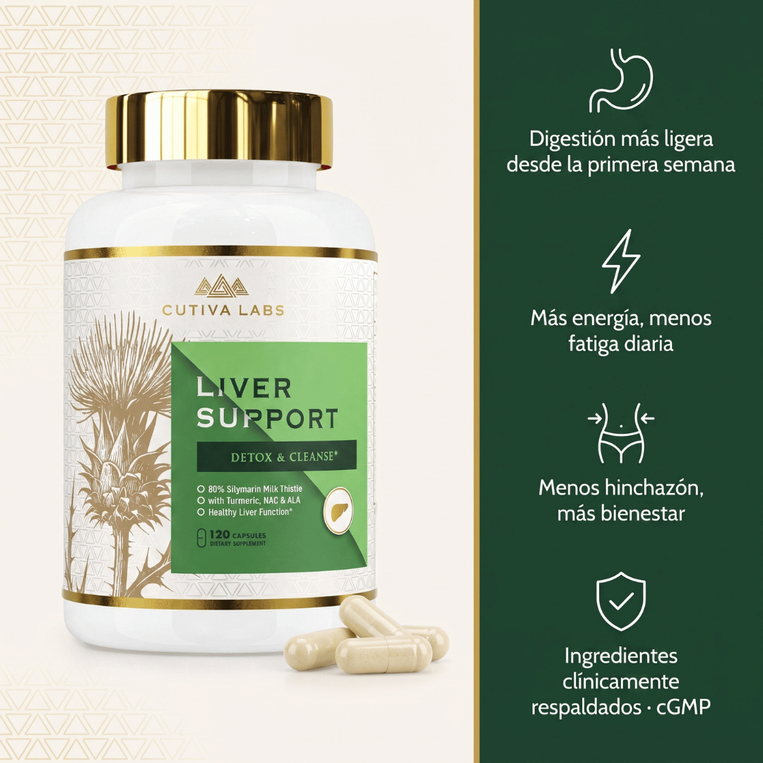 Limpia, Protege y Fortalece Tu Hígado con Cutiva Labs Liver Support