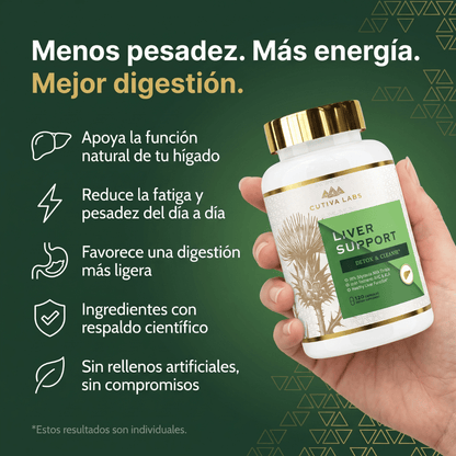 Limpia, Protege y Fortalece Tu Hígado con Cutiva Labs Liver Support